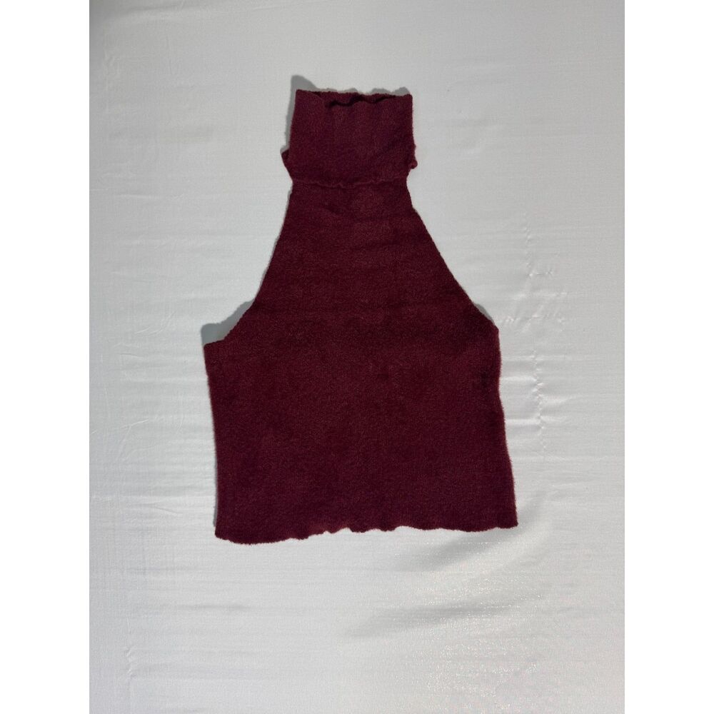 Silence + Noise Selena Eyelash Mockneck Halter Sweater | Size X-Large